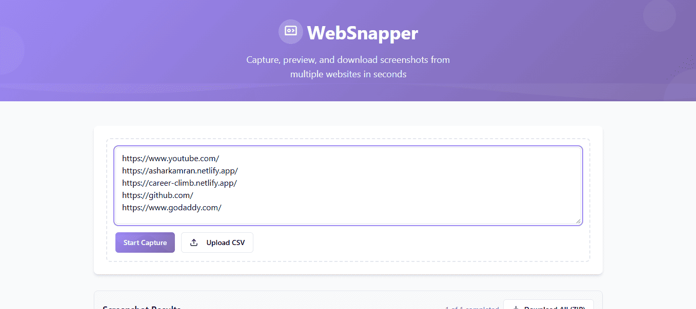 WebSnapper